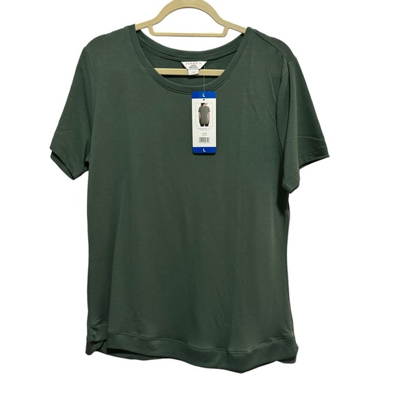 Danskin Tops - Danskin - short sleeve tunic type shirt - size L - green - NWT